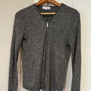 Calvin Klein Zip Up Knitted Top